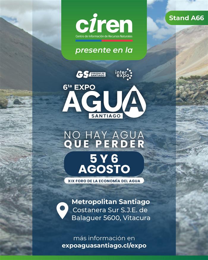 Afiche de CIREN en la 6ª Expo Agua Santiago